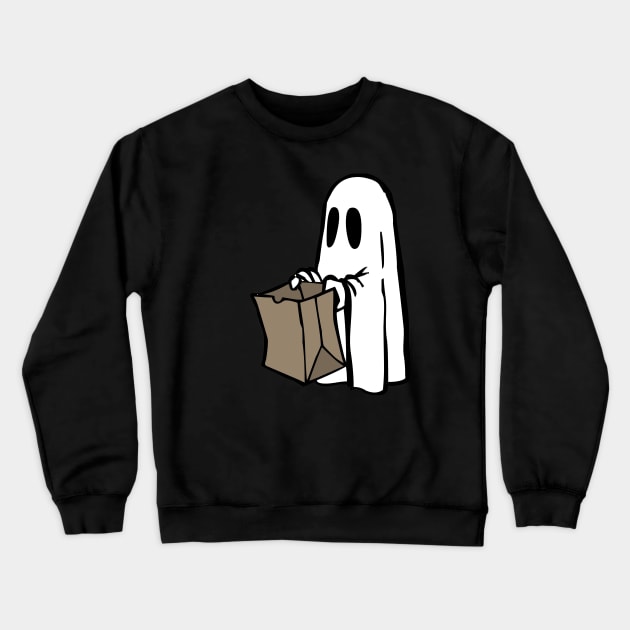 Cute Spooky Little Ghost. Crewneck Sweatshirt by Little Designer